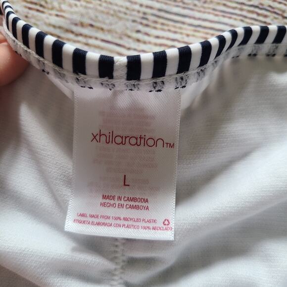 Xhilaration Navy Stripe Bikini Bottom - Picture 4 of 7